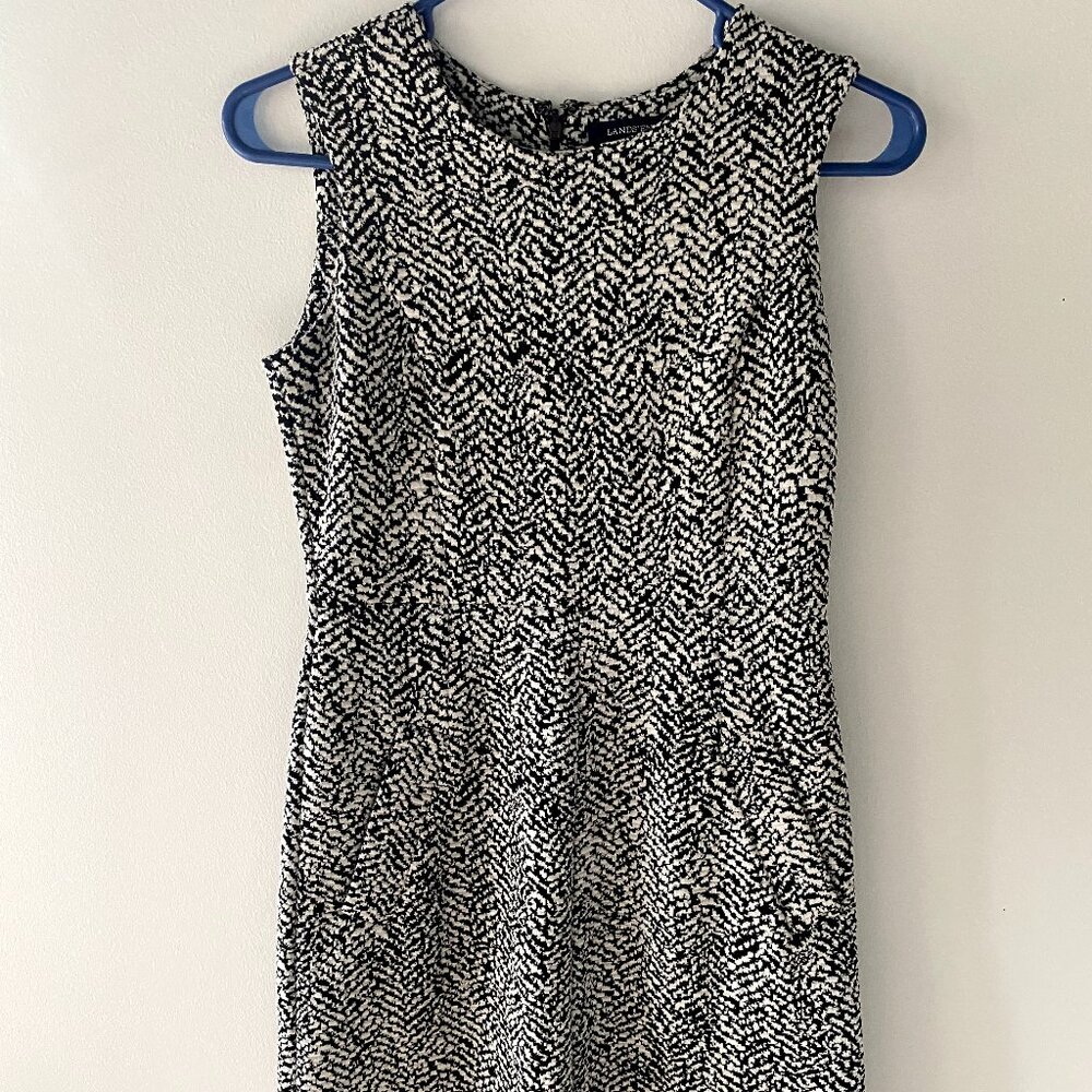 Sleeveless Lands End Black and White Dress Size 0P